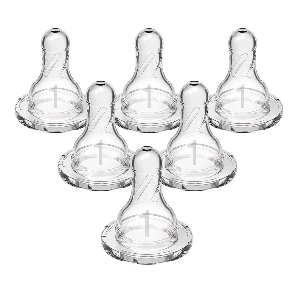 Dr. Brown'S Natural Flow Level 1 Narrow Baby Bottle‎ Silicone Nipple, Slow Flow